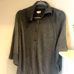 Great grey fall poncho/cape